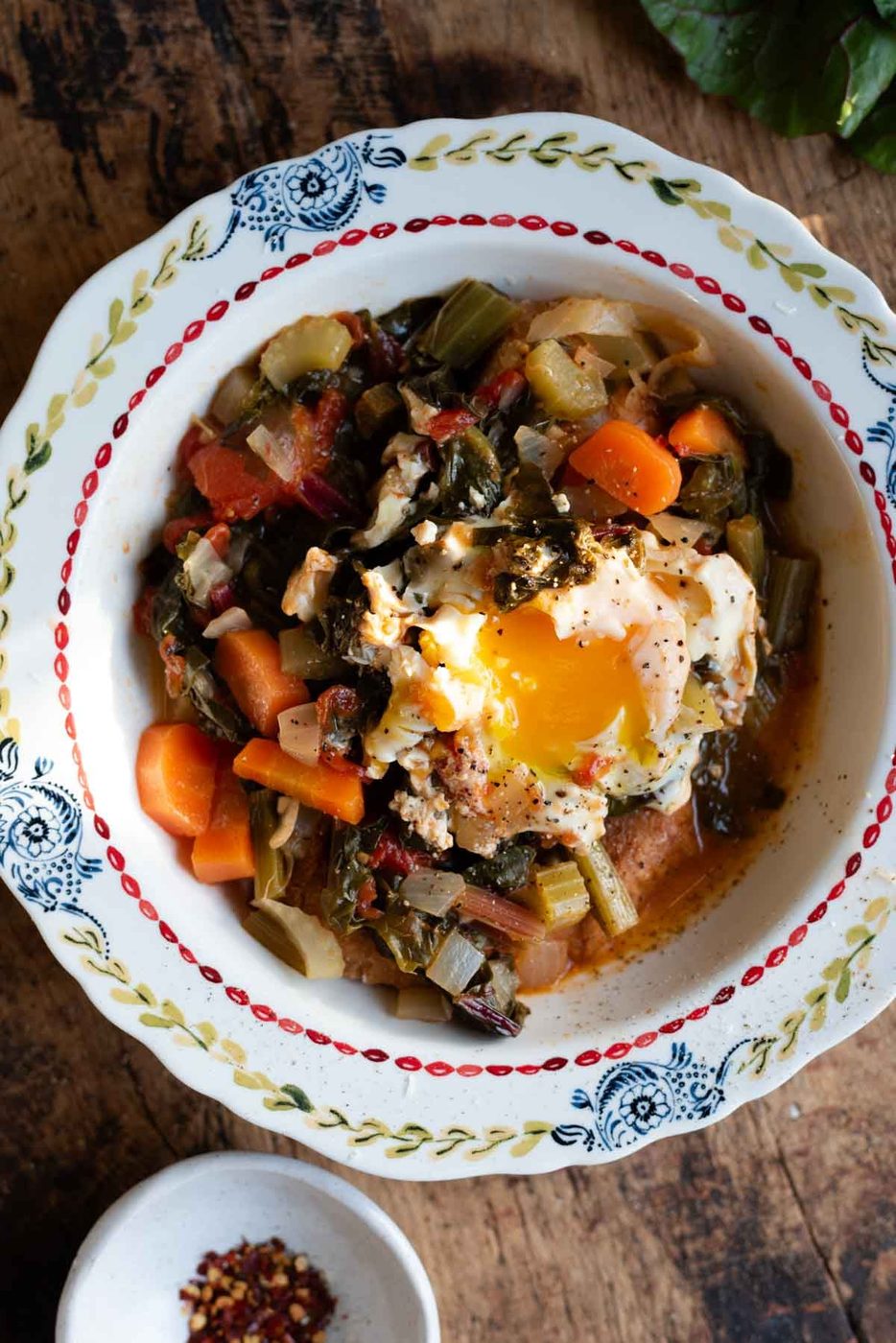 Acquacotta, Tuscan Vegetable Soup and Poached Eggs