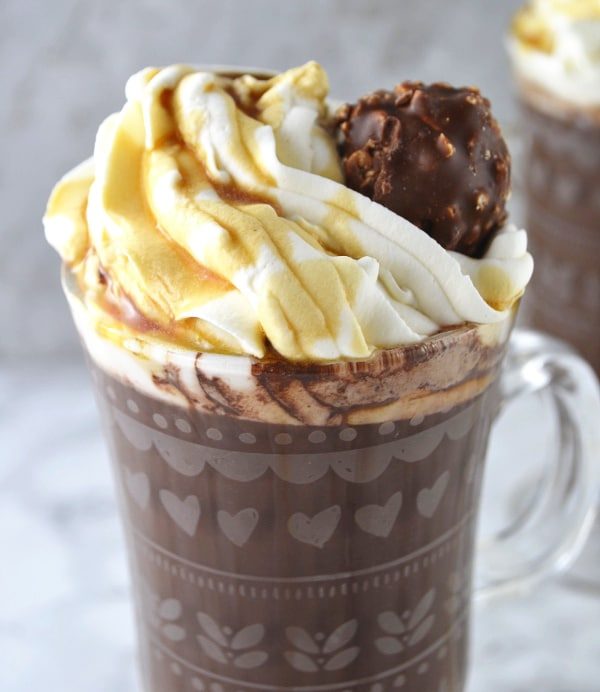 Baileys Hot Chocolate and Maple Whipped cream