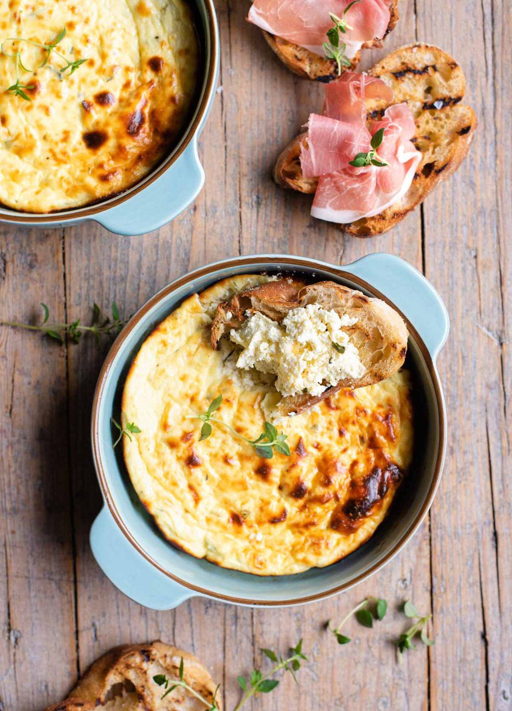 Baked Ricotta, plus Thyme and Parmesan