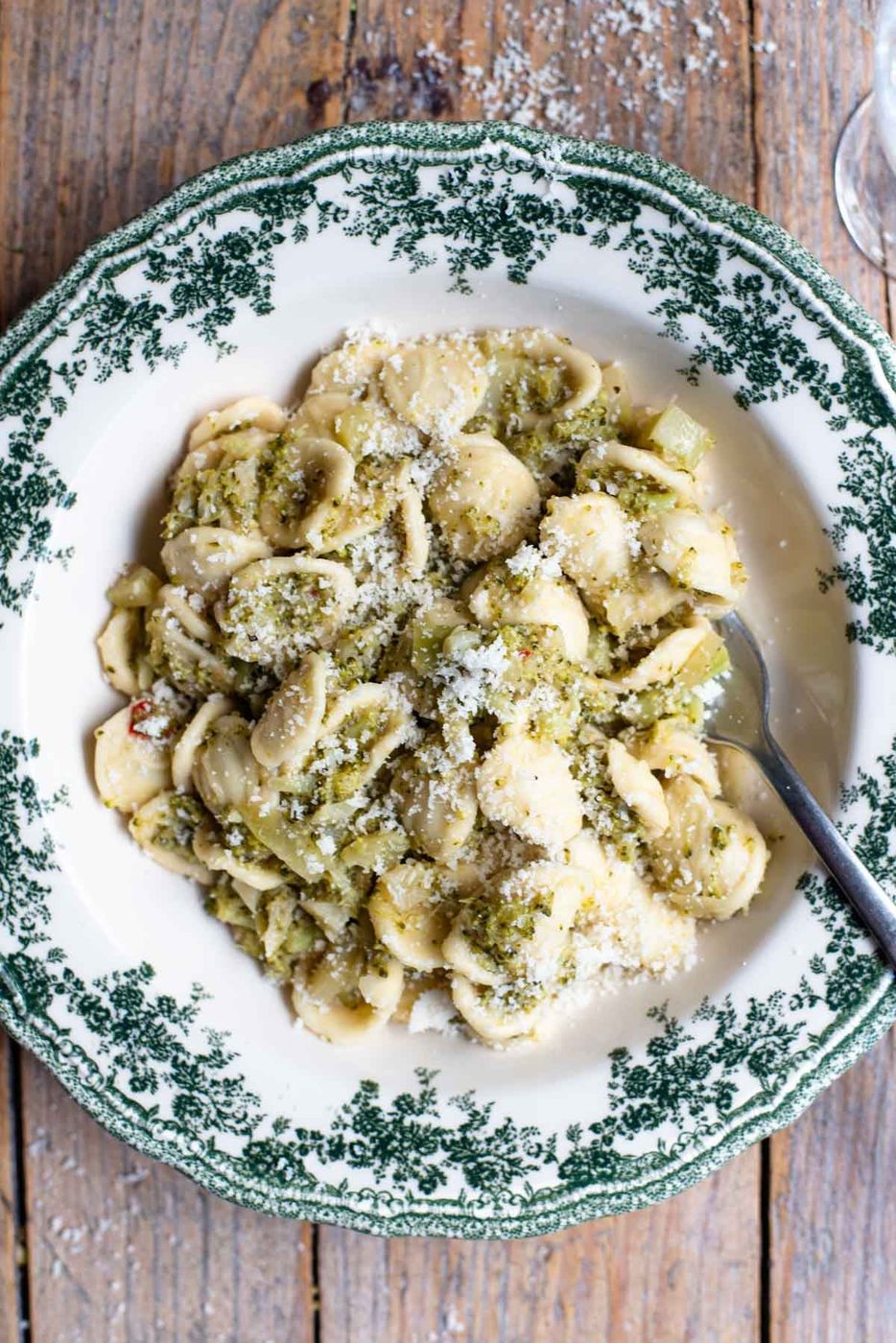 Orecchiette Pasta and Broccoli, Garlic and Chilli