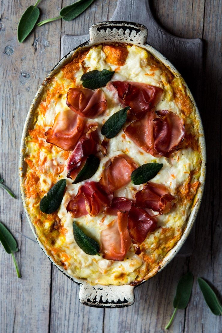 Butternut Squash Lasagna – Sage, Prosciutto & Goats Cheese