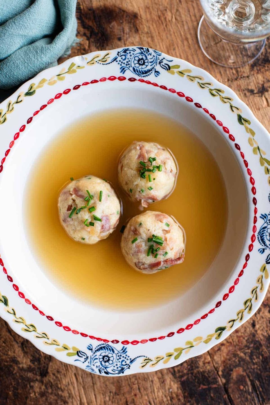 Canederli in Brodo, Bread Dumplings in Broth