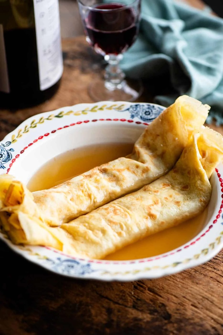 Crespelle in Brodo, Cheese Crepes in Broth