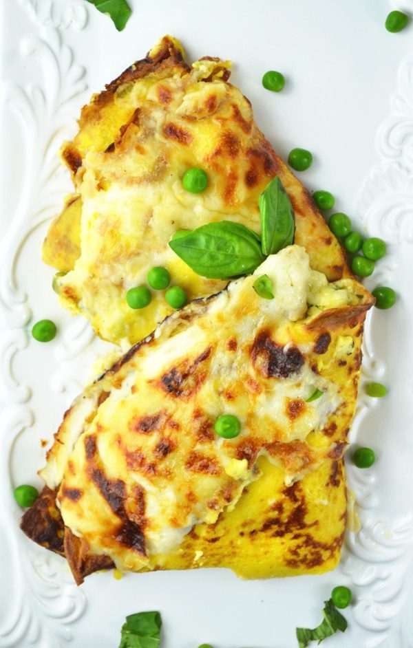 Crespelle – Savoury Crepes, plus Peas, Ham and Fontina Cheese