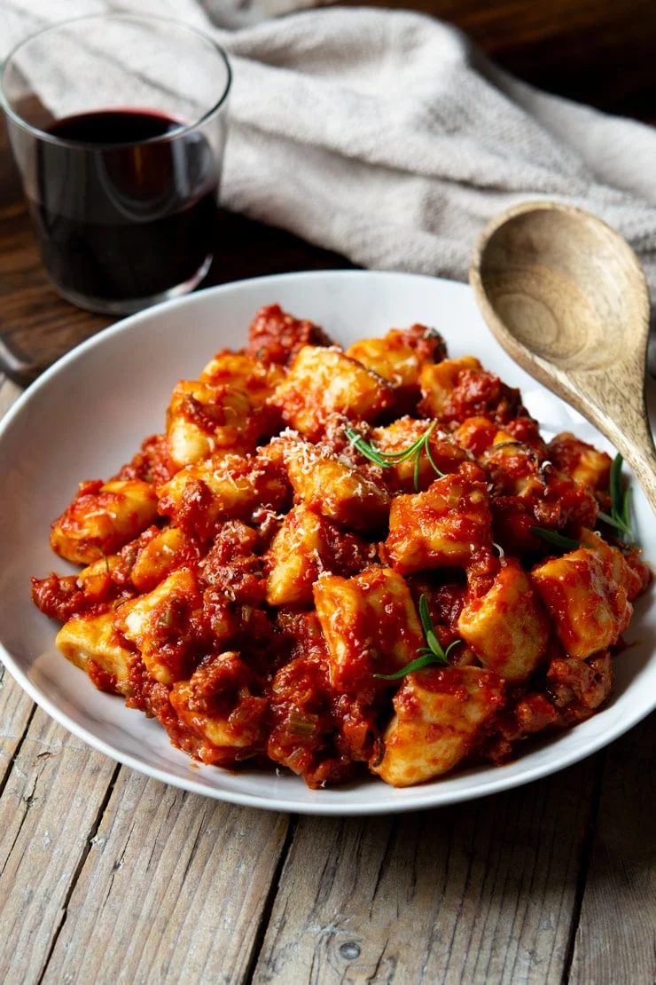 Sausage Ragu and Ricotta Gnocchi