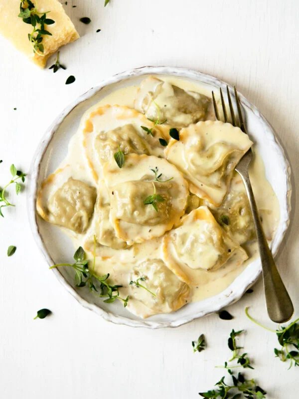 Butternut Squash Ravioli and Sage and Brown Butter Sauce