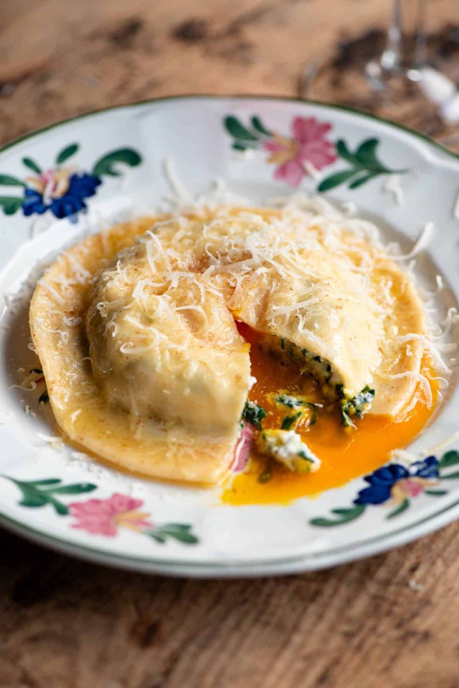 Egg Yolk Ravioli, plus Spinach and Ricotta