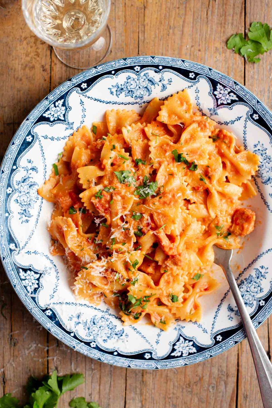 Farfalle Pasta, plus Pancetta, Chilli and Garlic