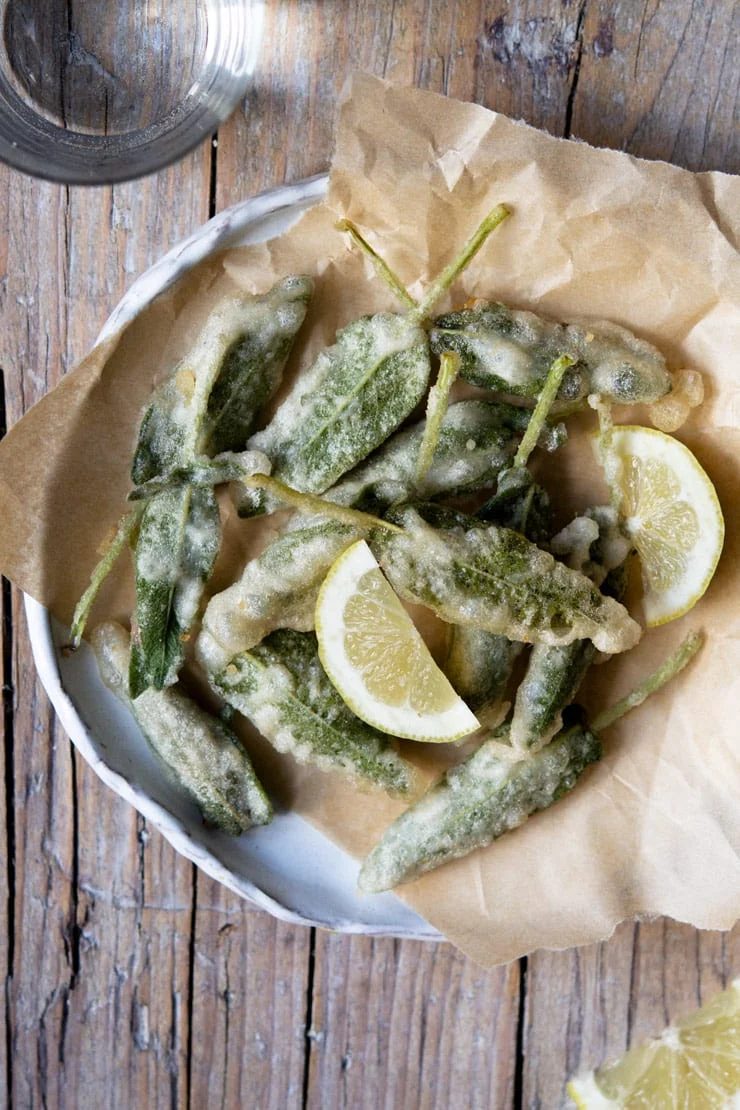 Fried Sage Leaves and Anchovies