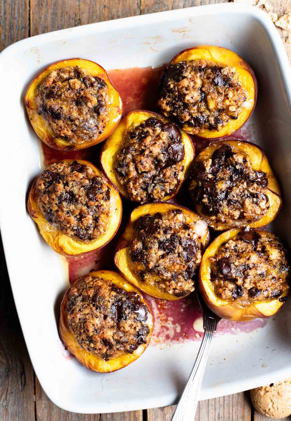 Italian Baked Peaches, Pesche Ripiene alla Piemontese
