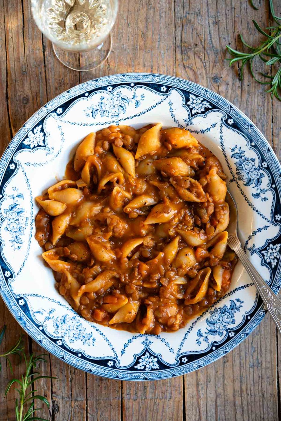Italian Pasta and Lentils, Pasta e Lenticchie