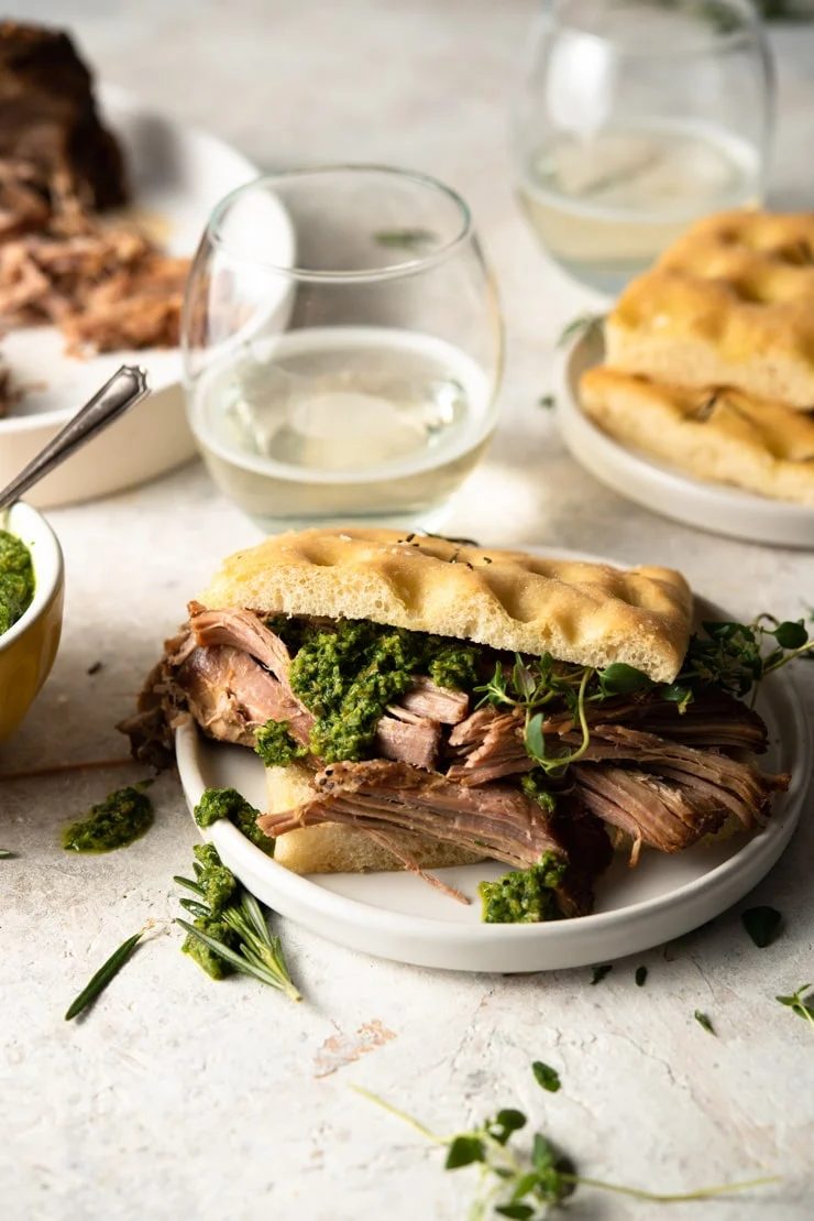 Italian Slow Cooker Pulled Pork Shoulder