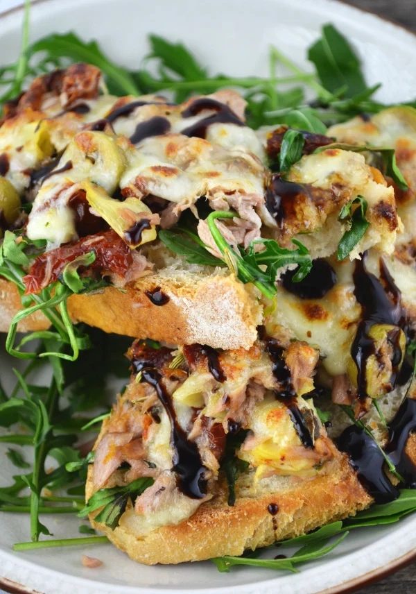 Mediterranean tuna melt