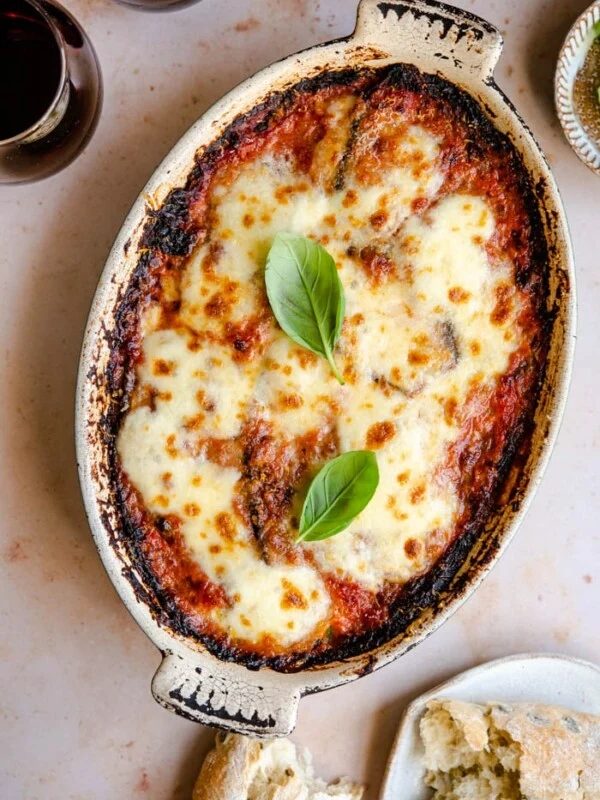 Italian Stuffed Eggplant, Mozzarella and Tomato