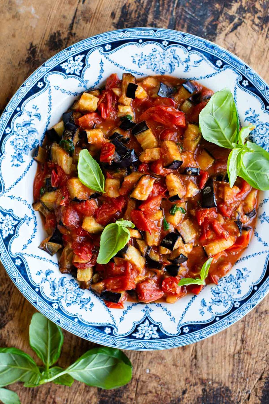 Melanzane a Funghetto, Fried Eggplant in Tomato Sauce