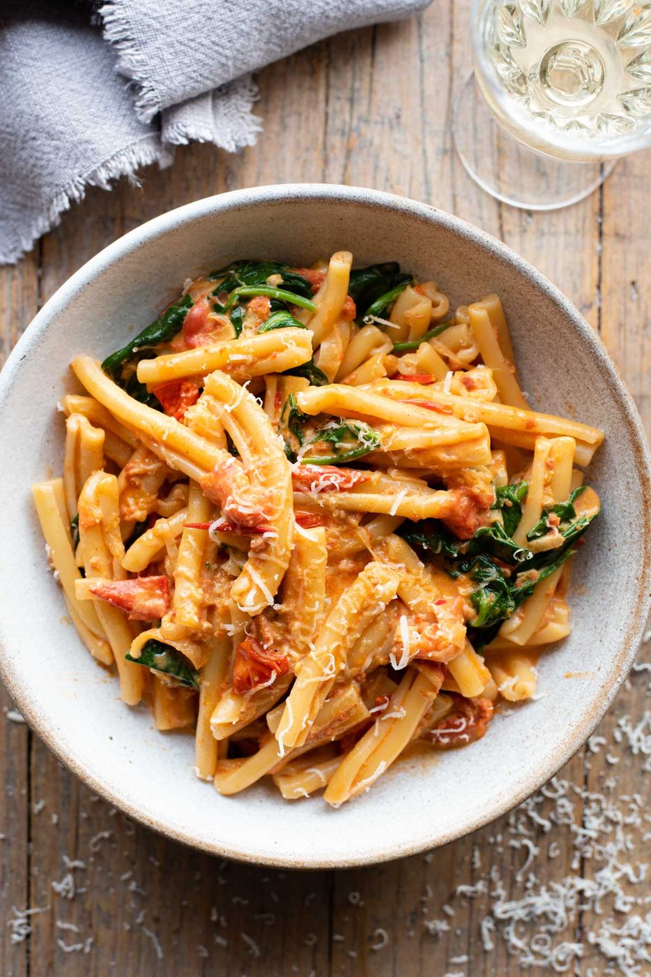 Creamy 'Nduja Pasta, plus Baby Spinach