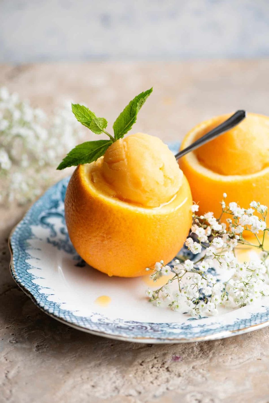 2 Ingredient Orange Sorbet