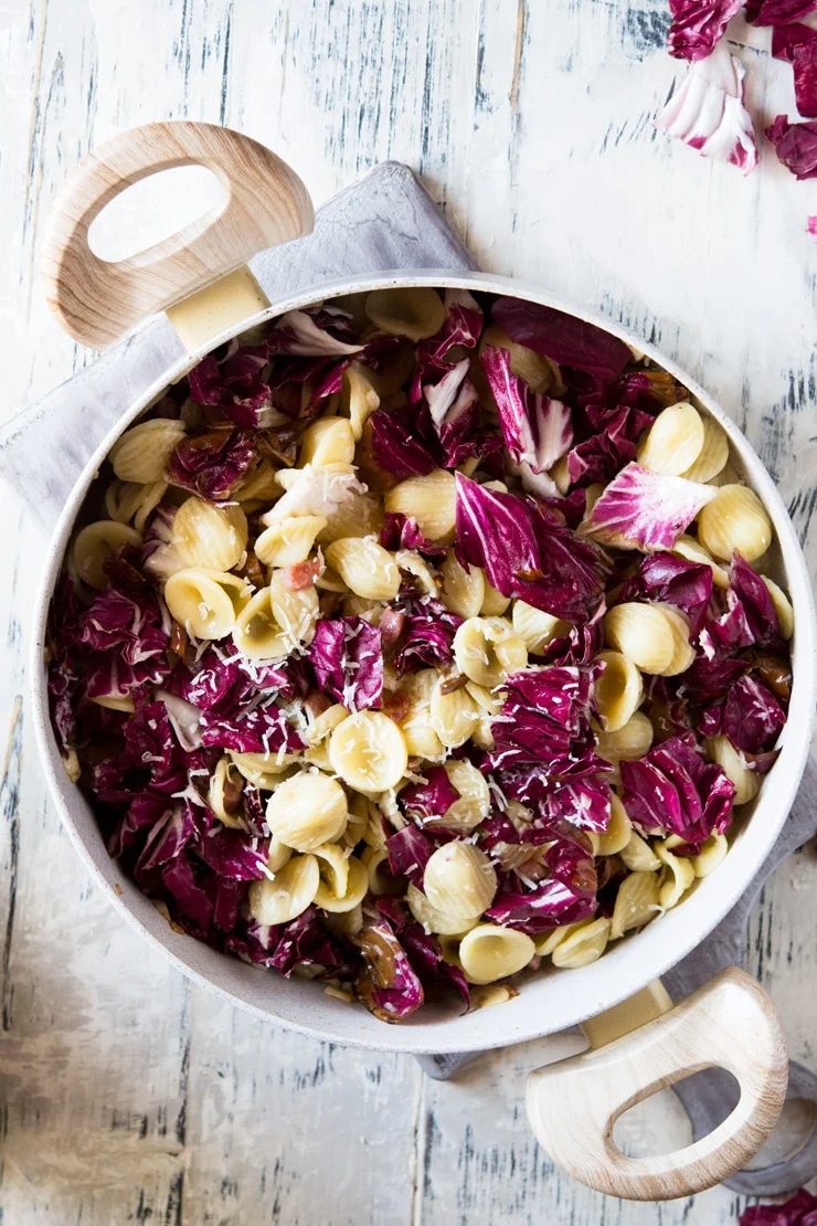 Orecchiette Pasta and Pancetta And Radicchio