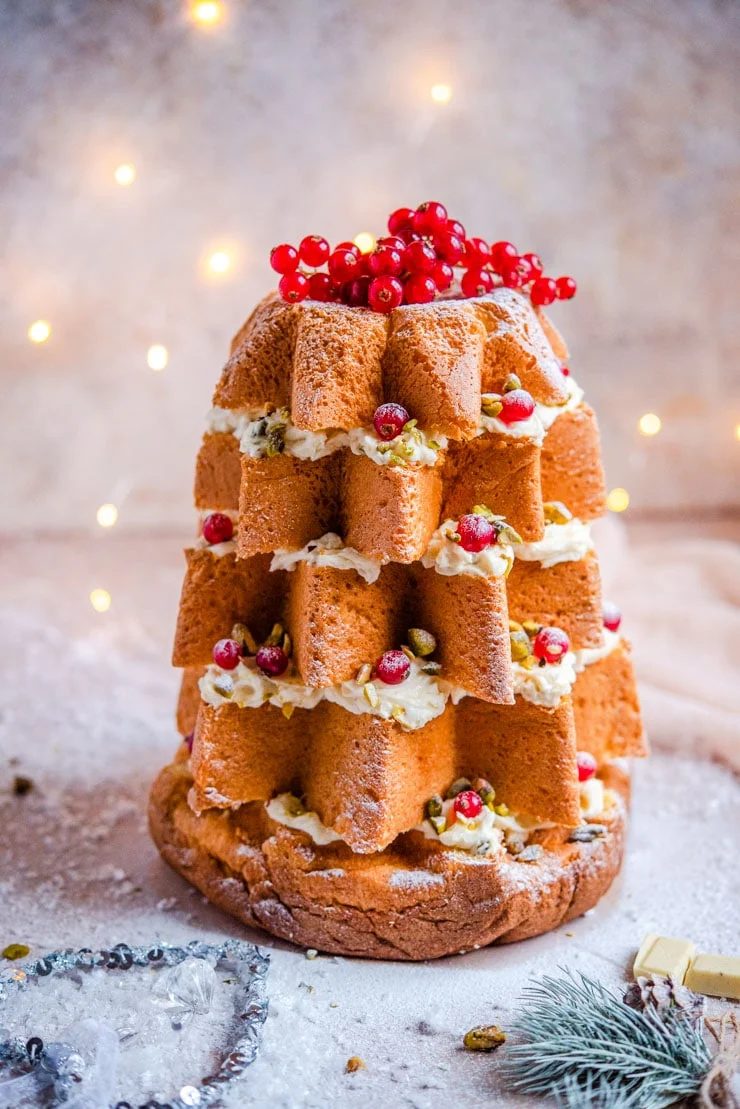 Pandoro Christmas Tree Cake, Italian Christmas Cake