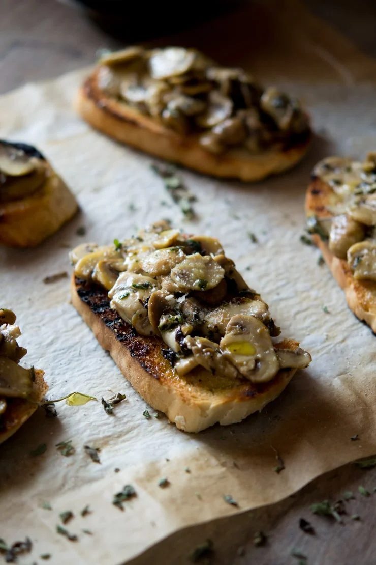 Parmesan Mushroom Toasts
