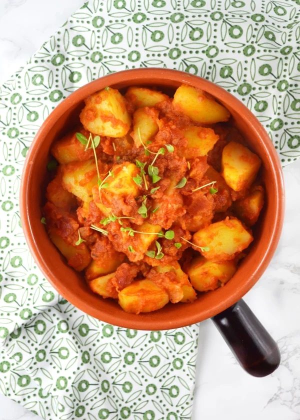 Patate Rifatte – A potato side dish and Tomato and Marjoram