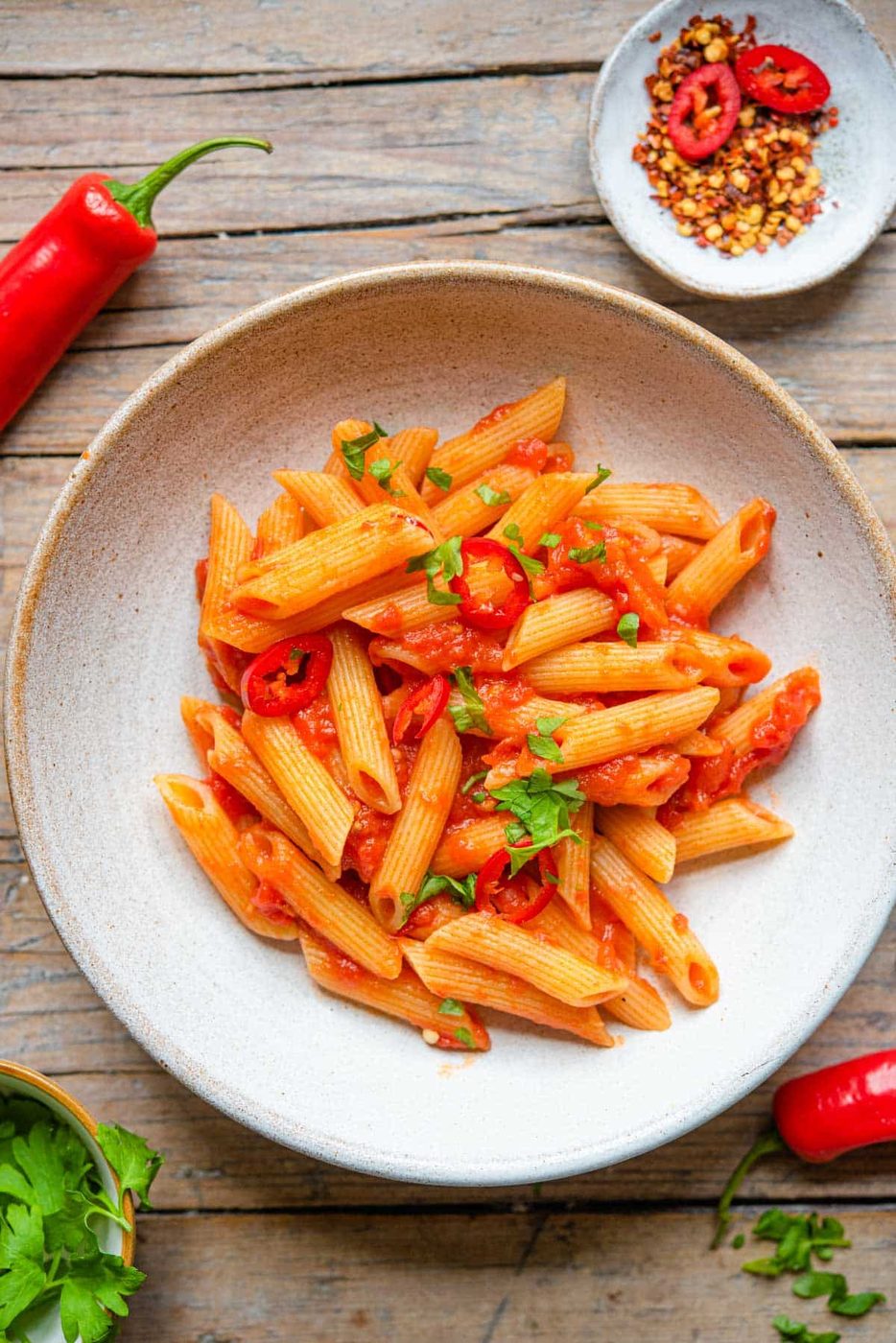 Penne all'Arrabbiata: Spicy Italian Tomato Pasta