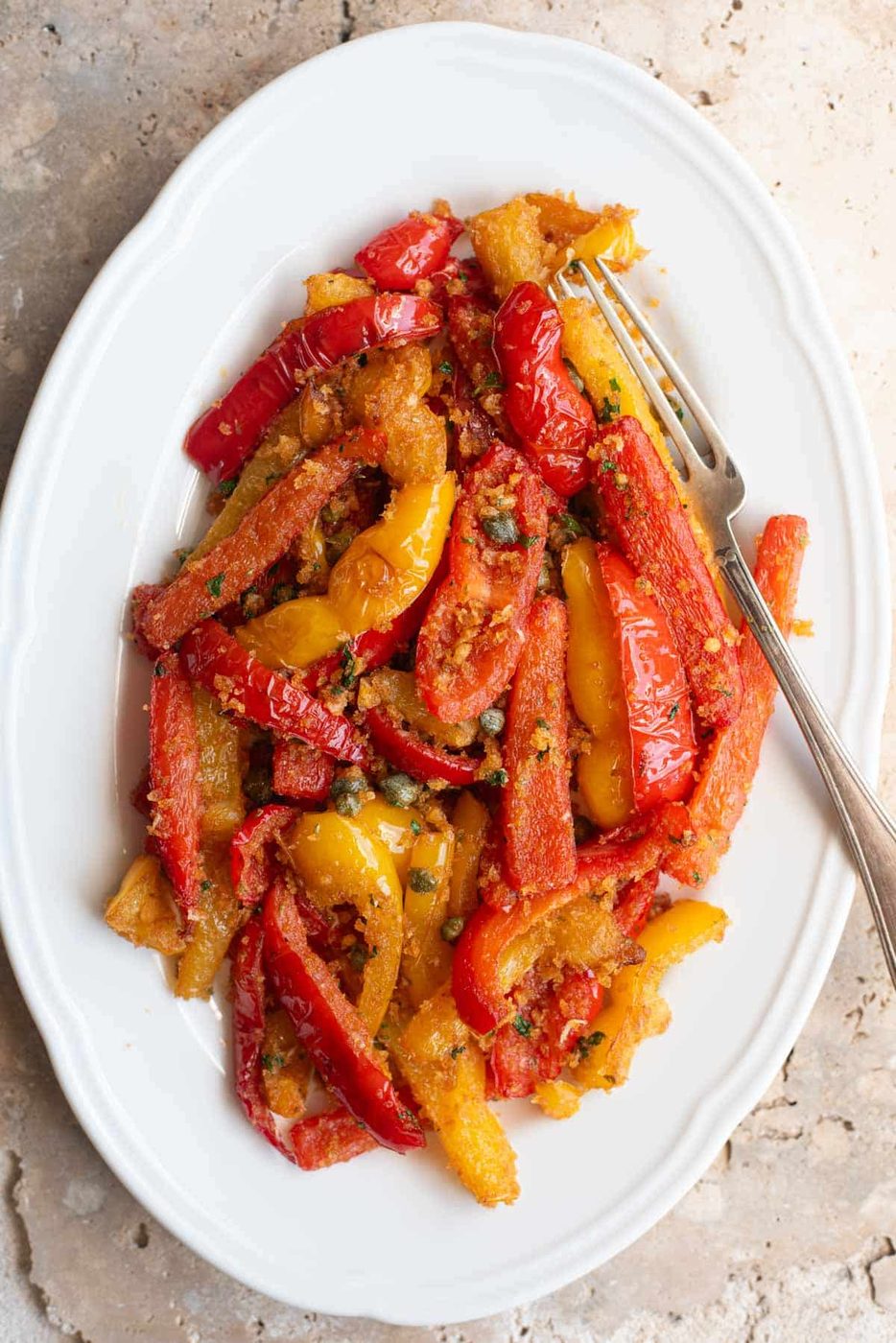 Peperoni Ammollicati, Peppers and Breadcrumbs