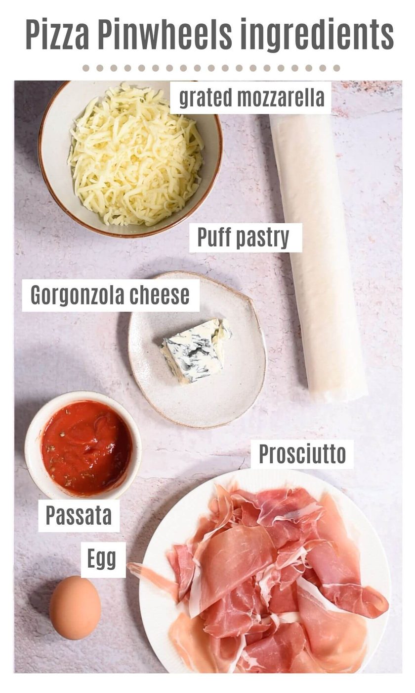Pizza Pinwheels, plus Prosciutto and Gorgonzola