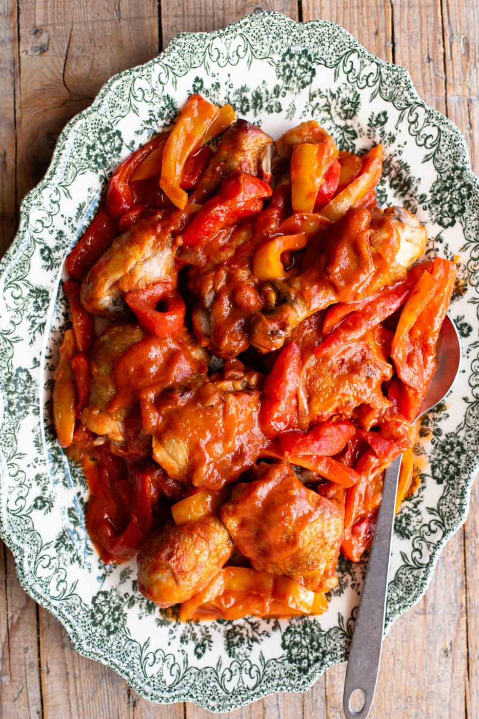 Pollo ai Peperoni alla Romana, Roman Chicken and Peppers