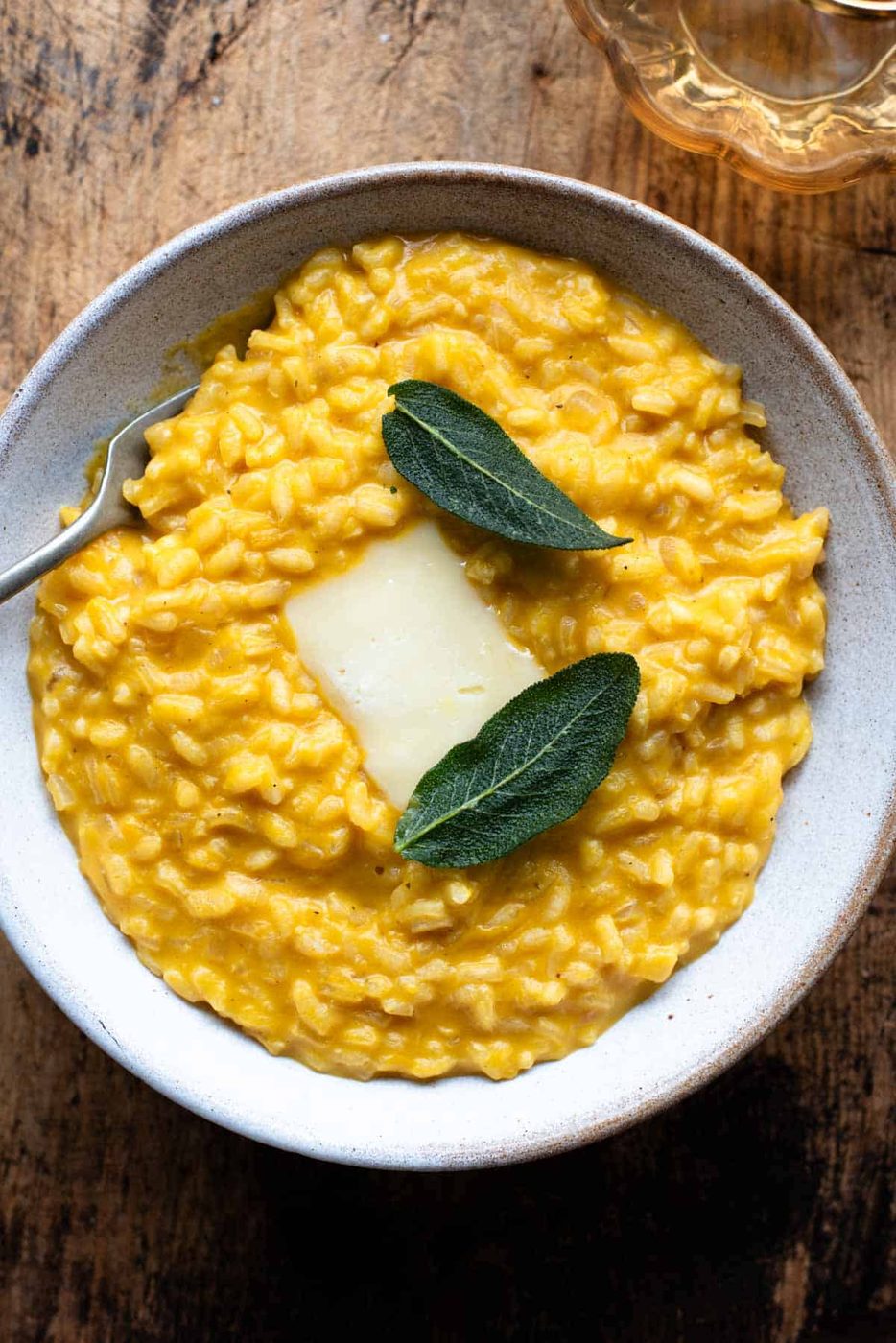 Taleggio Pumpkin Risotto, plus Crispy Sage