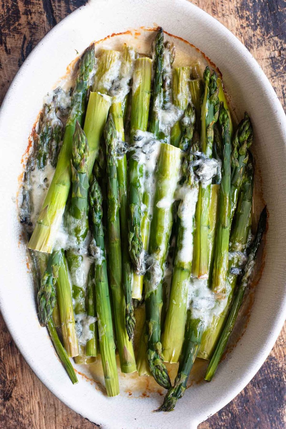 Gorgonzola Roasted Asparagus