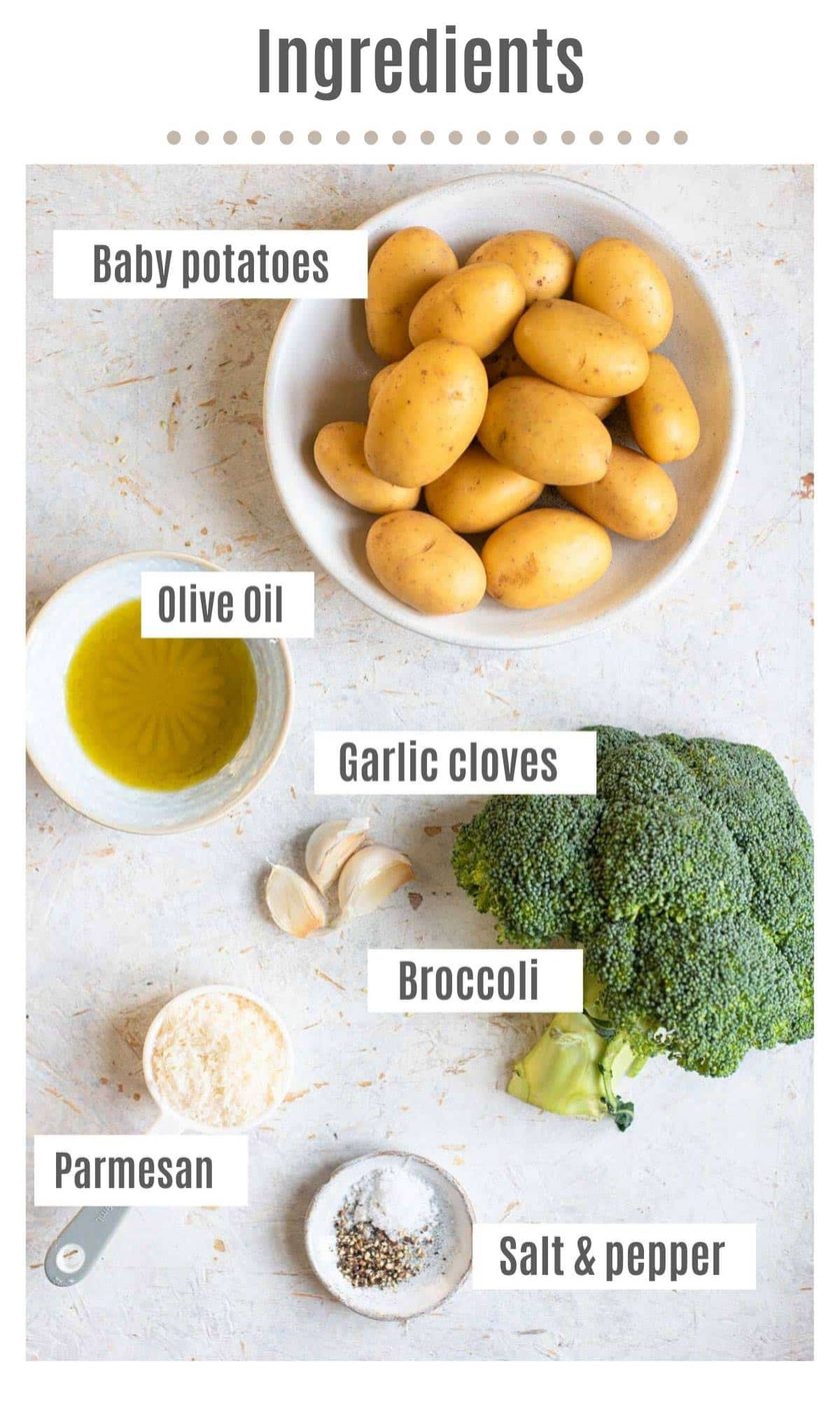 Parmesan Roasted Potatoes and Broccoli