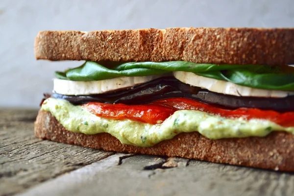 roasted veg sandwich