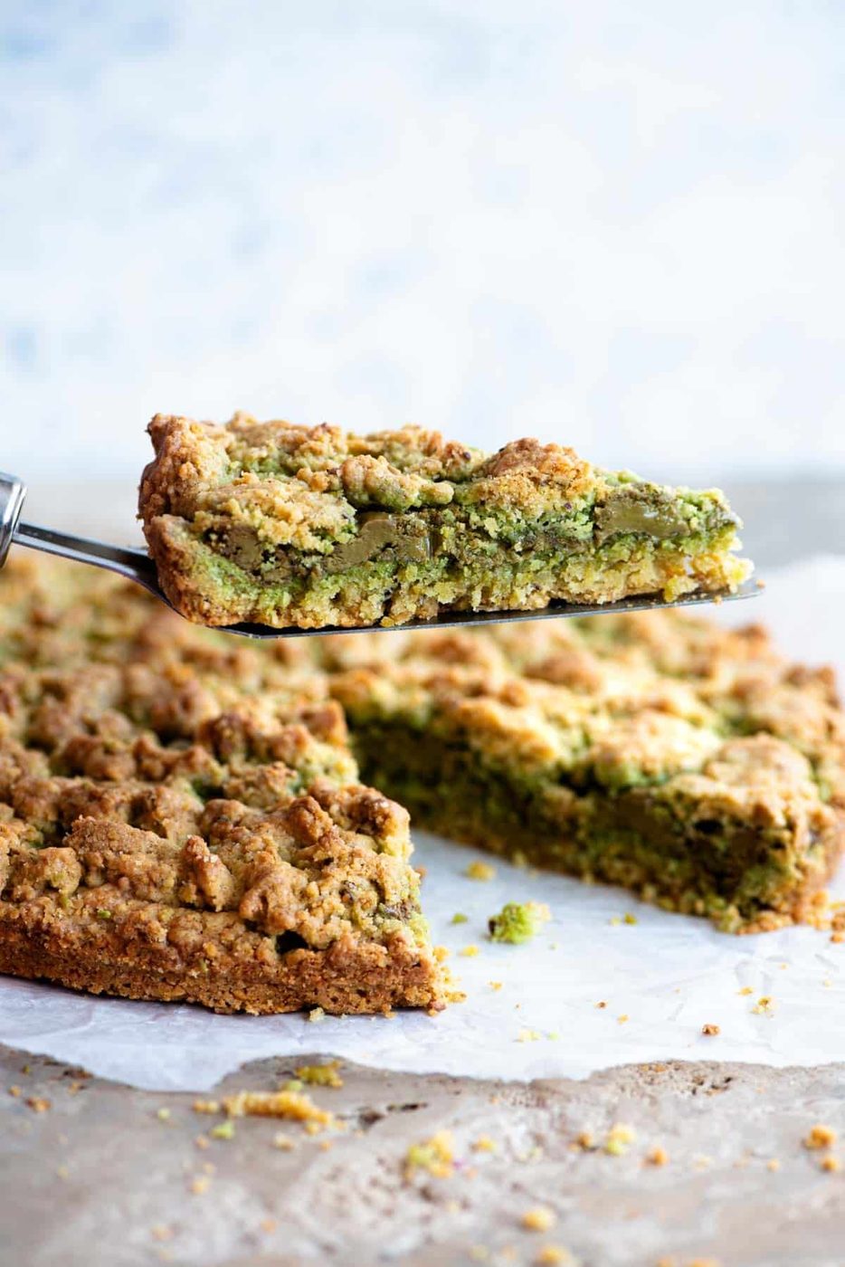Sbrisolona al Pistacchio, Italian Pistachio Crumb Cake