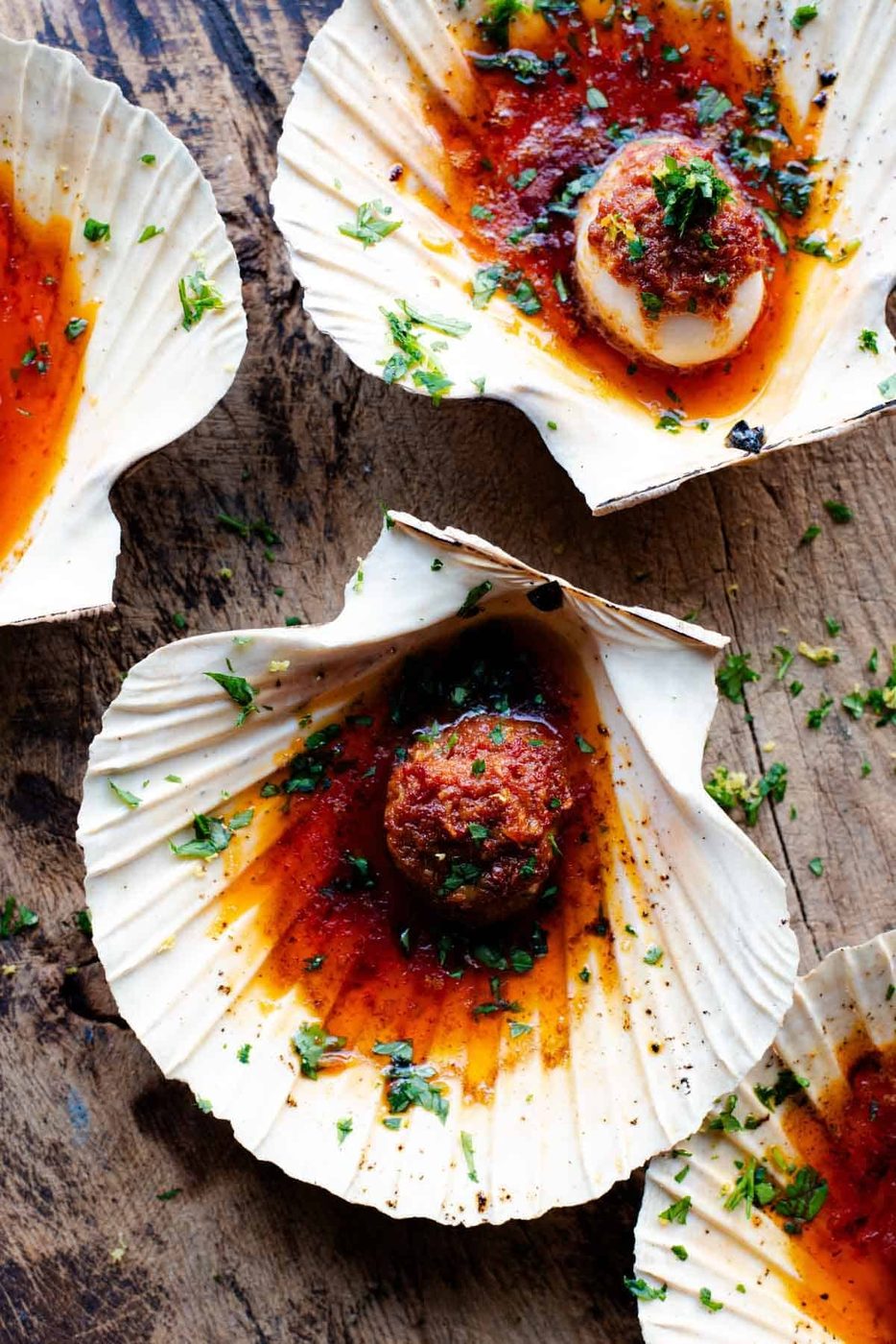 Scallops with 'Nduja Garlic Butter