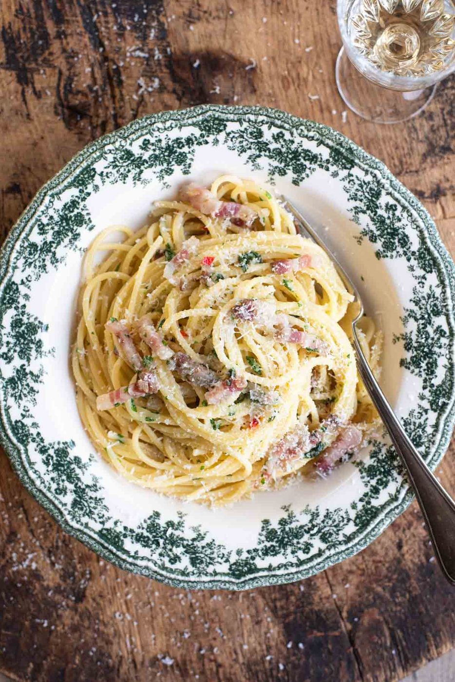 Spaghetti alla Molisana, Pancetta, Herbs and Chilli
