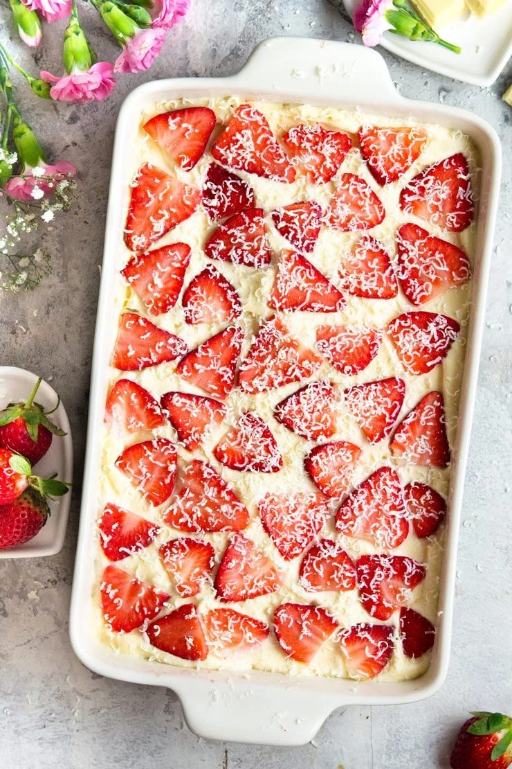 Strawberry Tiramisu and White Chocolate