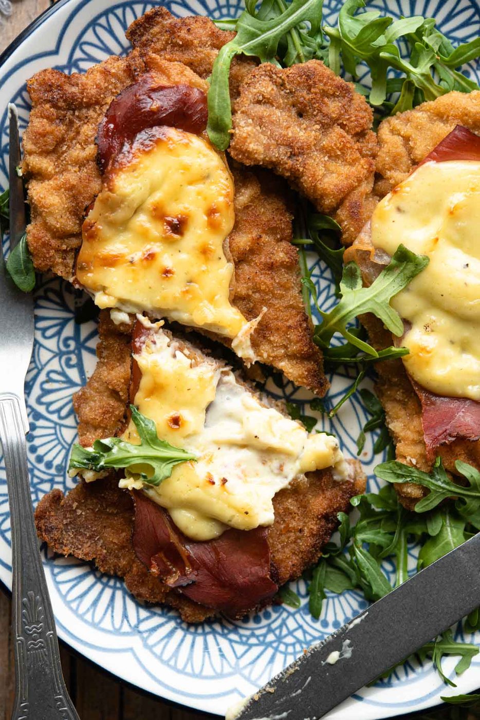 Breaded Veal Cutlets and Parmesan Cream