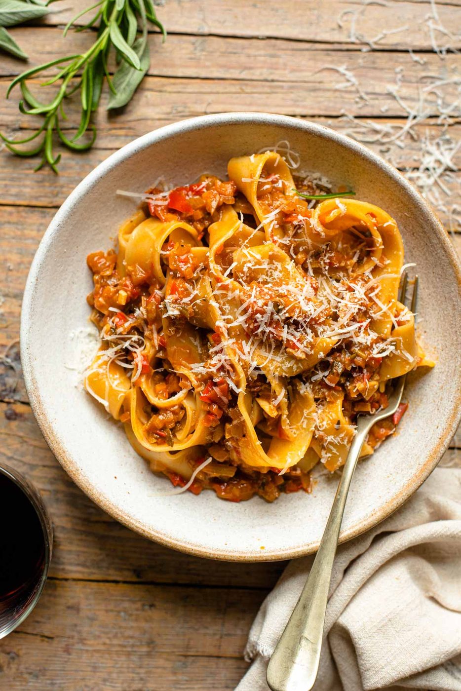 Vegetable Ragu and Pappardelle Pasta