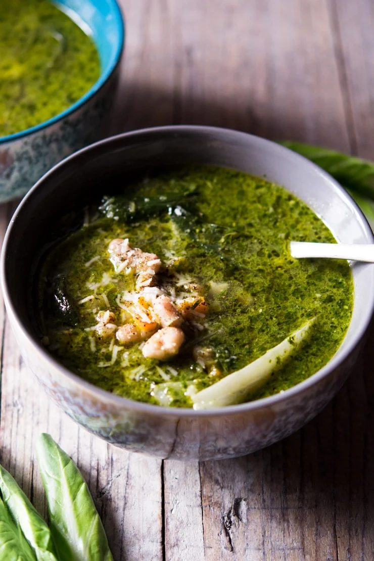 Vibrant Green Soup, plus Pesto, Greens & Beans