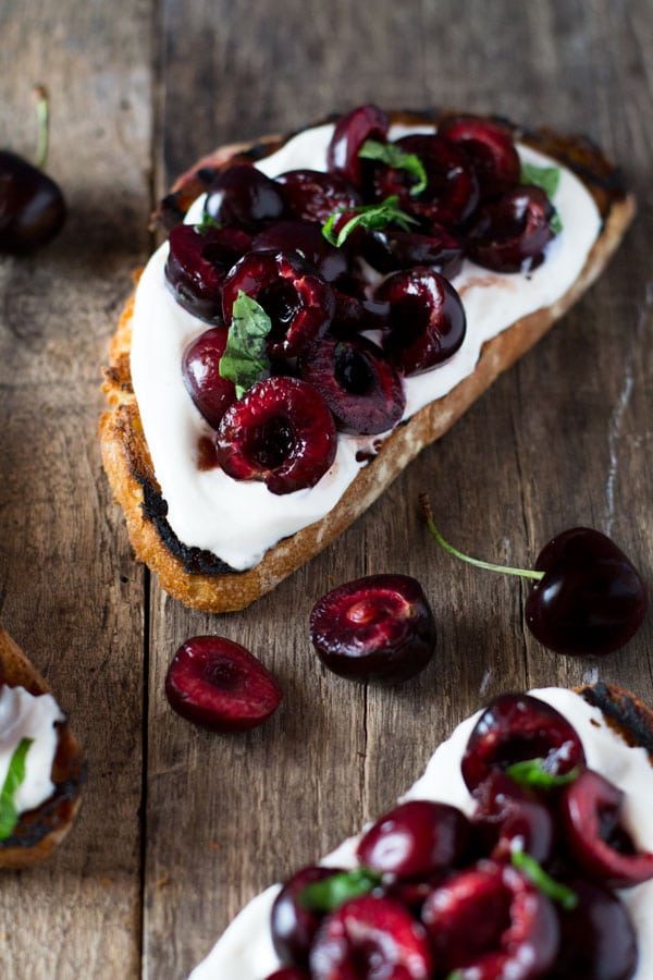 Whipped Ricotta Toast, plus Balsamic Cherries Vonfo