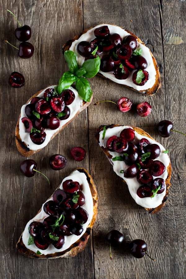 Whipped Ricotta Toast, plus Balsamic Cherries Vonfo