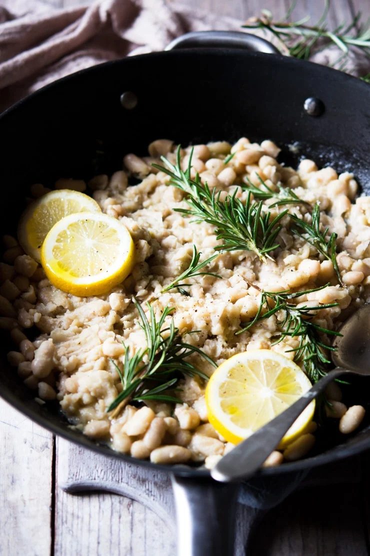 White Bean Mash and Rosemary And Lemon