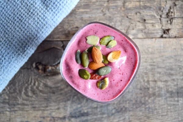 Wild berry and coconut frozen smoothie