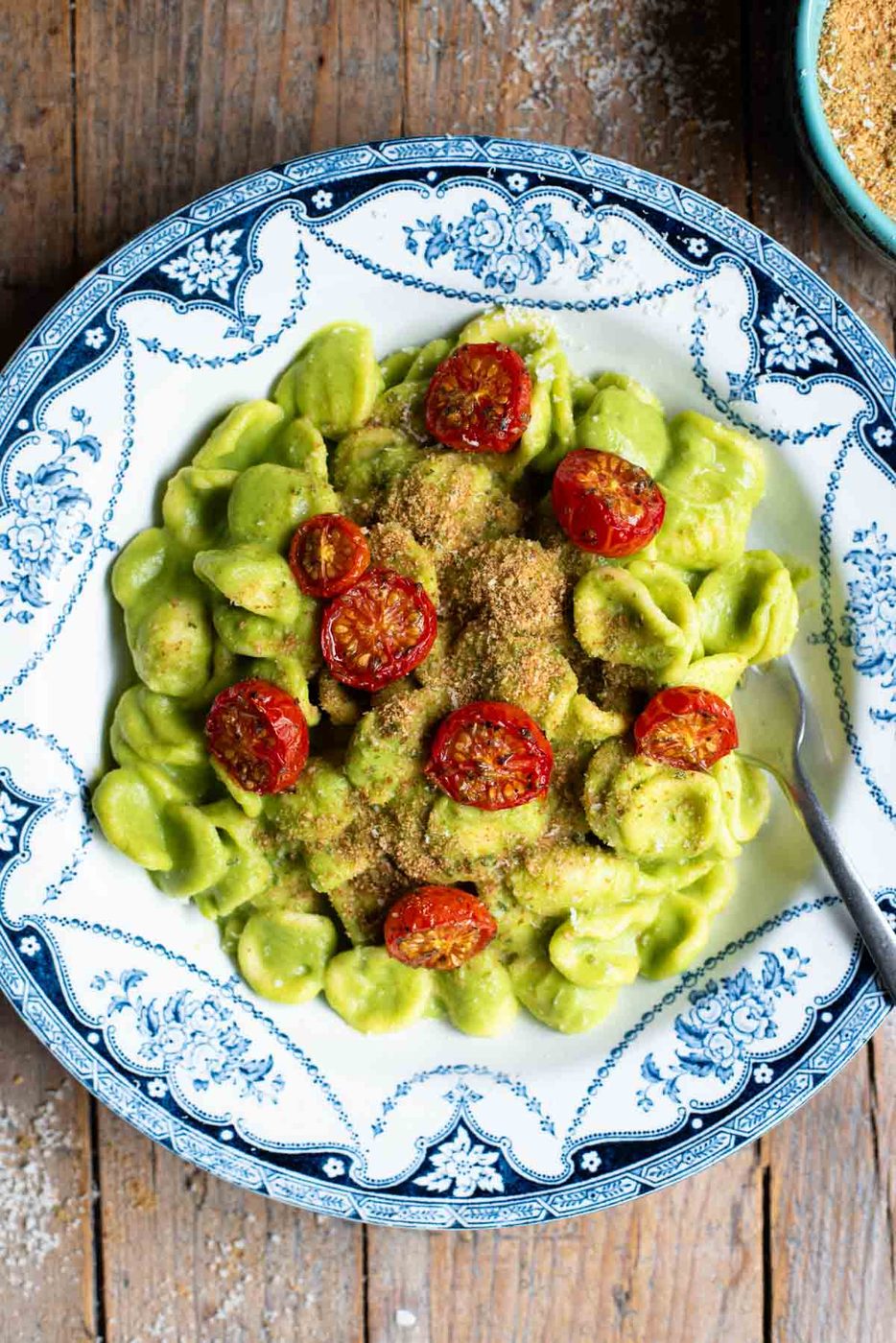 Orecchiette with Zucchini, Butter Sauce and Roasted Tomatoes