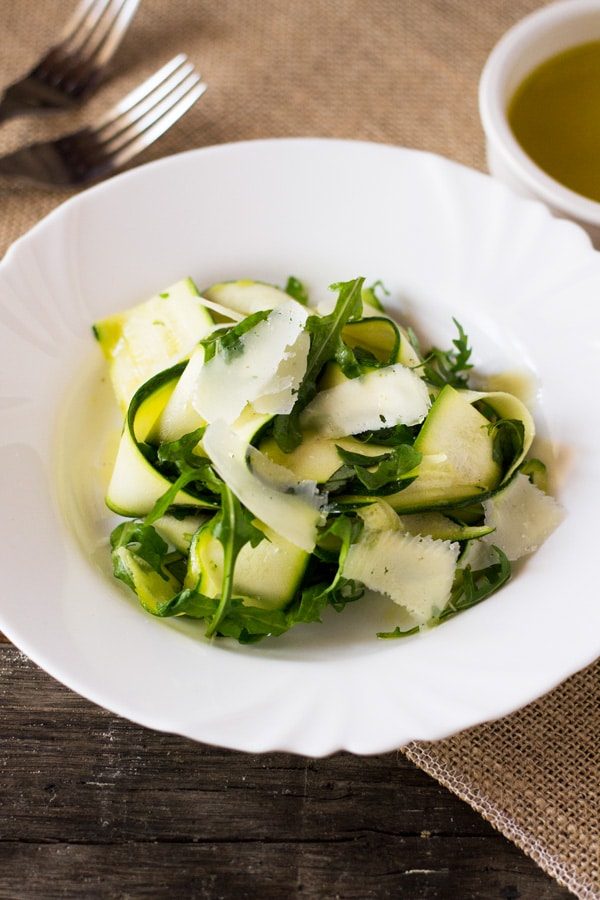 Zucchini ribbon salad