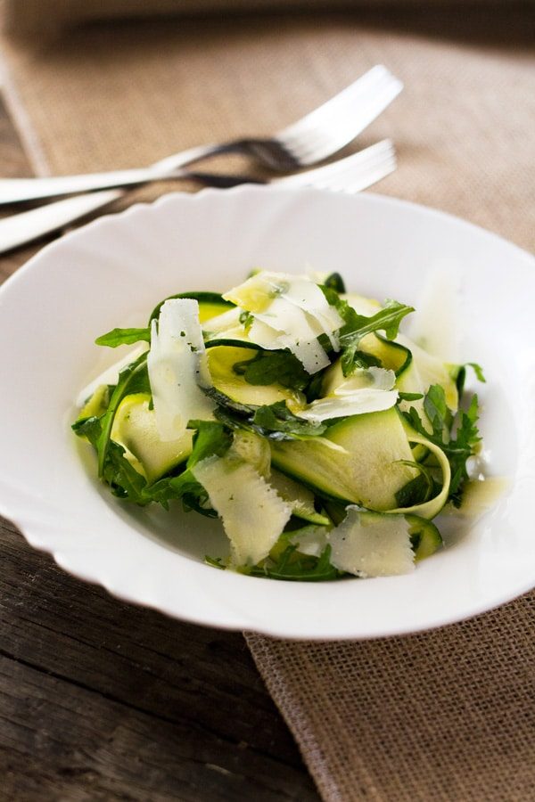 Zucchini ribbon salad