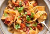 Quick Tuna Pasta with Burst Tomatoes and Briny Capers