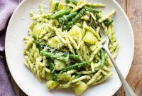 Trofie with Genovese Pesto, Hearty Potatoes, and Crisp Green Beans