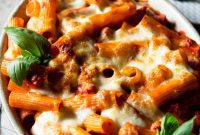 Fiery Creamy Sausage Pasta Bake